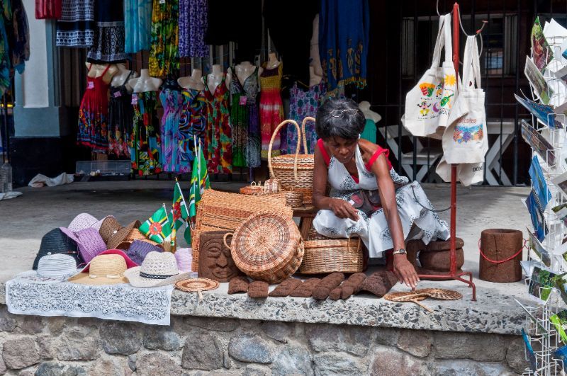 Roseau Dominica Waterfront Vendor